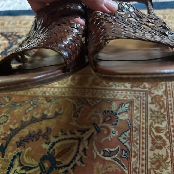 EUC Vintage 90’s Sesto Meucci Brown Woven Women's Sandals size 8.5 - Picture 5 of 9